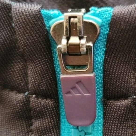 Adidas Men's Climalite Hooded Jacket Purple & Teal Accents Size Medium - Picture 8 of 12